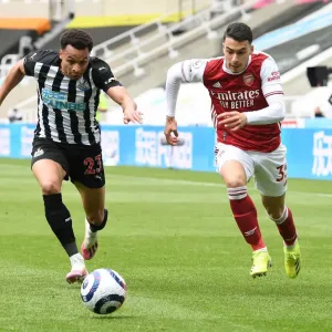 Martinelli vs. Murphy: A Premier League Battle at Empty St. James Park - Arsenal vs. Newcastle United, 2021