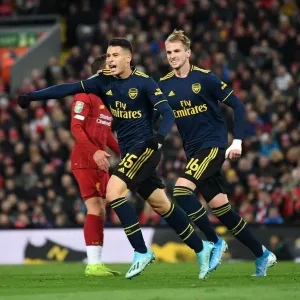 Martinelli's Brace: Arsenal Stuns Liverpool in Carabao Cup