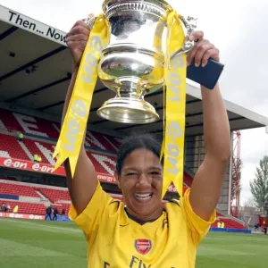 Mary Philip with the FA Cup: Arsenal Ladies Glory over Charlton Athletic Mary Philip with the FA Cup: Arsenal Ladies Glory over Charlton Athletic
