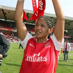 Mary Philip with the FA Cup: Arsenal Ladies Victory over Leeds United (5/5/08)