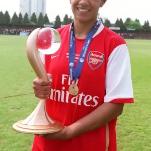 Mary Phillip (Arsenal) with the European Trophy Mary Phillip (Arsenal) with the European Trophy