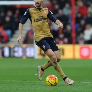 Mathieu Flamini in Action: Arsenal vs Bournemouth, Premier League 2015-16