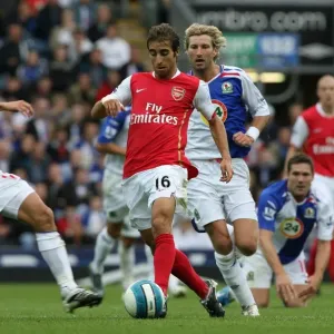 Mathieu Flamini (Arsenal) Morten Gamst Pedersen and Robbie Savage (Blackburn Rovers)