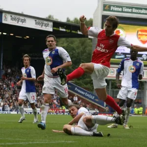 Mathieu Flamini (Arsenal) Stephen Warnock (Blackburn Rovers)