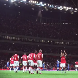 Mathieu Flamini celebrates scoring Arsenals 2nd goal