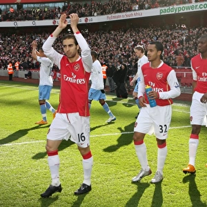 Mathieu Flamini, Theo Walcott, Abu Diaby and Gael Clichy (Arsenal)