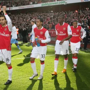 Mathieu Flamini, Theo Walcott, Abu Diaby and Gael Clichy (Arsenal) Mathieu Flamini, Theo Walcott, Abu Diaby and Gael Clichy (Arsenal)