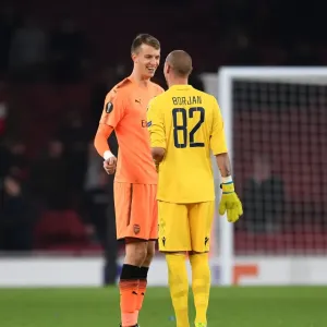Matt Macey and Ricardinho Clash After Arsenal's Europa League Encounter vs Crvena Zvezda