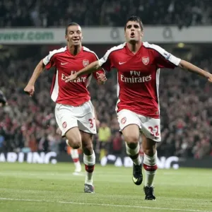 Merida and Eastmond's Unforgettable Goal Celebration: Arsenal's First against Liverpool in the Carling Cup