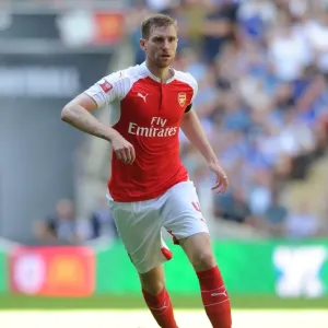 Per Mertesacker of Arsenal in the 2015 FA Community Shield Clash Against Chelsea Per Mertesacker of Arsenal in the 2015 FA Community Shield Clash Against Chelsea