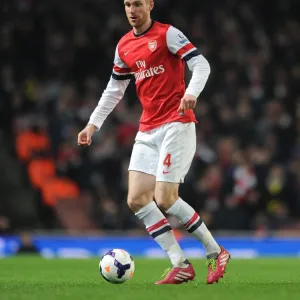 Per Mertesacker (Arsenal). Arsenal 2: 2 Swansea City. Barclays Premier League. Emirates Stadium