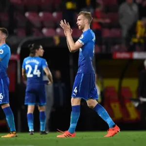 Per Mertesacker (Arsenal). Watford 2: 1 Arsenal. Premier League. Vicarage Road, Watford