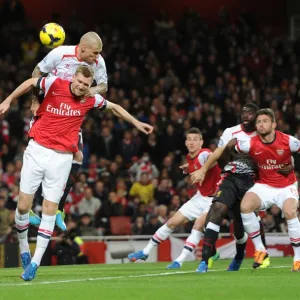 Per Mertesacker (Arsenal0 Martin Skrtel (Liverpool). Arsenal 2: 0 Liverpool. Barclays Premier League