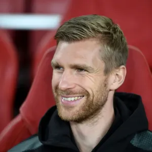 Per Mertesacker Print, Arsenal v Red Star Belgrade 2017-18 Per Mertesacker Print, Arsenal v Red Star Belgrade 2017-18