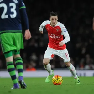 Mesut Ozil Print - Arsenal vs Swansea City 2015-16