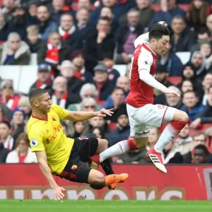 Mesut Ozil in Action: Arsenal vs. Watford, Premier League 2017-18