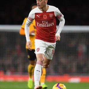 Mesut Ozil: In Action for Arsenal vs. Wolverhampton Wanderers, Premier League 2018-19