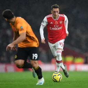 Mesut Ozil in Action: Arsenal vs. Wolverhampton Wanderers, Premier League 2019-20 Mesut Ozil in Action: Arsenal vs. Wolverhampton Wanderers, Premier League 2019-20