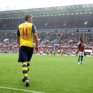 Mesut Ozil: In Action Against Aston Villa, Premier League 2014-15