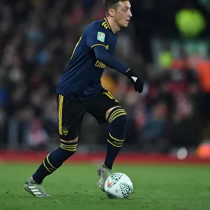 Mesut Ozil in Action: Liverpool vs. Arsenal - Carabao Cup Clash