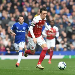 Mesut Ozil Print, Arsenal vs Everton Premier League Match