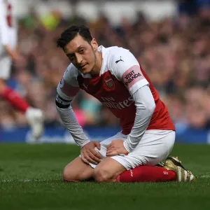 Mesut Ozil Print, Everton 1:0 Arsenal Premier League Match Photo