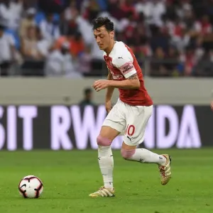 Mesut Ozil of Arsenal during the match between Al-Nasr Duabi SC and Arsenal at Al Maktoum Stadium on March 26