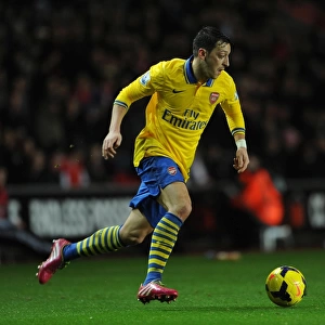 Mesut Ozil (Arsenal). Southampton 2: 2 Arsenal. Barclays Premier League. St. Marys Stadium, 29 / 1 / 14