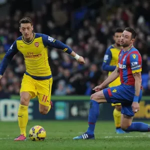 Mesut Ozil Dodges Past Damien Delaney: Crystal Palace vs Arsenal, Premier League 2014-15 Mesut Ozil Dodges Past Damien Delaney: Crystal Palace vs Arsenal, Premier League 2014-15