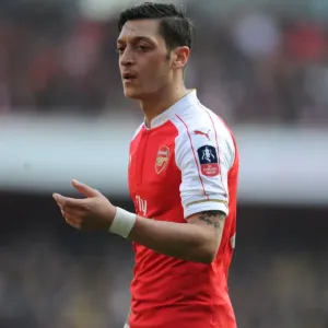 Mesut Ozil in FA Cup Action: Arsenal vs. Watford at The Emirates Mesut Ozil in FA Cup Action: Arsenal vs. Watford at The Emirates