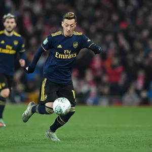 Mesut Ozil at Liverpool's Carabao Cup Match: Arsenal vs. Liverpool