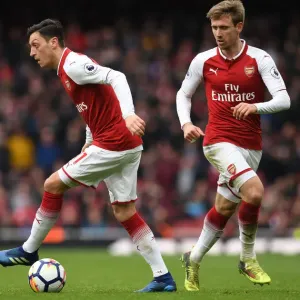 Mesut Ozil and Nacho Monreal in Action: Arsenal vs Stoke City, Premier League 2017-18 Mesut Ozil and Nacho Monreal in Action: Arsenal vs Stoke City, Premier League 2017-18