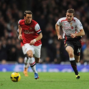 Mesut Ozil Outmaneuvers Jordan Henderson: Arsenal vs Liverpool, Premier League 2013-14