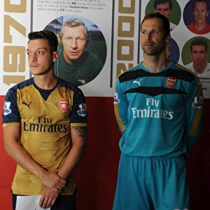 Mesut Ozil and Petr Cech (Arsenal). Arsenal 1st Team Photocall and Training Session