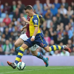 Mesut Ozil Scores First Arsenal Goal: Aston Villa vs. Arsenal, Premier League 2014-15 (September 20, 2014)