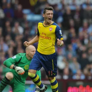 Mesut Ozil Scores First Arsenal Goal: Aston Villa vs. Arsenal, Premier League 2014-15