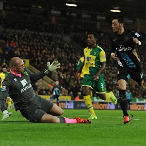 Mesut Ozil Scores Spectacular Chip Against Norwich City: Arsenal's Victory in the Premier League 2015-16