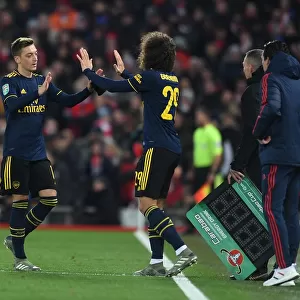 Mesut Ozil Substituted: Arsenal's Carabao Cup Clash against Liverpool at Anfield