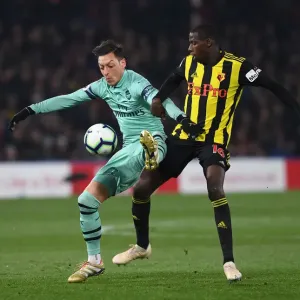 Mesut Ozil vs Abdoulaye Doucoure: Intense Clash in Watford v Arsenal Premier League Match, 2018-19