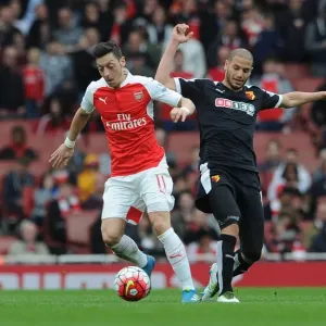 Mesut Ozil vs. Adlene Guedioura: A Battle at the Emirates - Arsenal vs. Watford, Premier League 2015-16 Mesut Ozil vs. Adlene Guedioura: A Battle at the Emirates - Arsenal vs. Watford, Premier League 2015-16