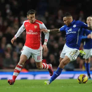 Mesut Ozil vs. Danny Simpson: Arsenal vs. Leicester City, Premier League Showdown (2015)