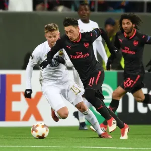 Mesut Ozil vs. Dennis Widgren: Clash in the Europa League between Ostersunds and Arsenal Mesut Ozil vs. Dennis Widgren: Clash in the Europa League between Ostersunds and Arsenal