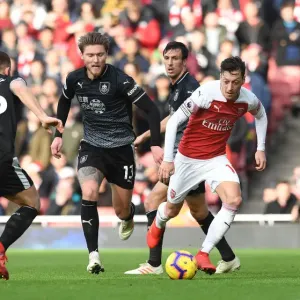 Mesut Ozil vs Jeff Hendrick Print, Arsenal v Burnley 2018-19 Mesut Ozil vs Jeff Hendrick Print, Arsenal v Burnley 2018-19