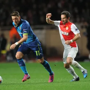 Mesut Ozil vs Joao Moutinho: A Battle of Midfield Maestros in Monaco v Arsenal, UEFA Champions League