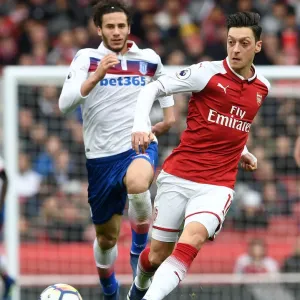Mesut Ozil vs Ramadan Sobhi: Clash at the Emirates - Arsenal v Stoke City, Premier League Mesut Ozil vs Ramadan Sobhi: Clash at the Emirates - Arsenal v Stoke City, Premier League