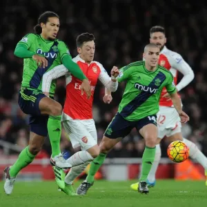 Mesut Ozil vs. Virgil van Dijk and Oriol Romeu: A Football Rivalry at Arsenal vs. Southampton (2015-16) Mesut Ozil vs. Virgil van Dijk and Oriol Romeu: A Football Rivalry at Arsenal vs. Southampton (2015-16)