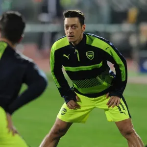 Mesut Ozil Warming Up: Arsenal FC vs. PFC Ludogorets Razgrad, UEFA Champions League, Sofia, Bulgaria, 2016 Mesut Ozil Warming Up: Arsenal FC vs. PFC Ludogorets Razgrad, UEFA Champions League, Sofia, Bulgaria, 2016