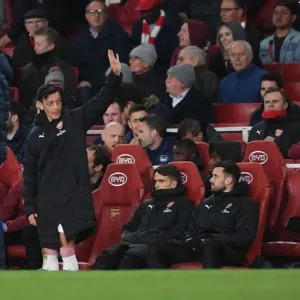 Mesut Ozil Waves to Arsenal Fans vs Newcastle United, Premier League 2018-19 Mesut Ozil Waves to Arsenal Fans vs Newcastle United, Premier League 2018-19