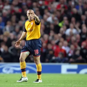 Mikael Silvestre in Action: Arsenal vs. Manchester United, UEFA Champions League Semi-Final, Old Trafford, 29/4/09 Mikael Silvestre in Action: Arsenal vs. Manchester United, UEFA Champions League Semi-Final, Old Trafford, 29/4/09