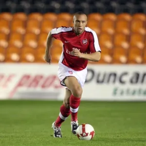 Mikael Silvestre Print - Arsenal FC Reserve Match Photo
